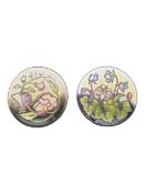 MOORCROFT - TWO LATE 20TH / 21ST CENTURY POTTERY PIN TRINKET DISHES