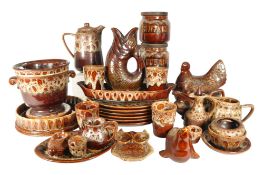 FOSTERS POTTERY - LARGE COLLECTION OF LATE 20TH CENTURY CORNISHWARE