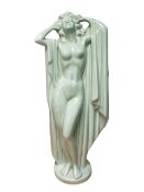 VINTAGE 20TH CENTURY ART DECO CERAMIC FIGURE OF A LADY