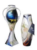 BLACK RYDEN - TWO CONTEMPORARY 21ST CENTURY STONEWARE VASES