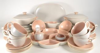 POOLE POTTERY - LATE 20TH CENTURY TWINTONE TEA AND DINNER SERVICE