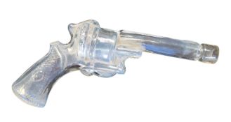 DEPONIRT - EARLY 20TH CENTURY NOVELTY GLASS REVOLVER PISTOL BOTTLE