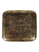 MID CENTURY JAPANESE BRASS CIGARETTE CASE