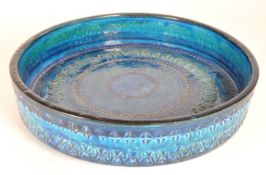 ALDO LONDI FOR BITOSSI, RIMINI BLUE ITALIAN POTTERY BOWL 1960s