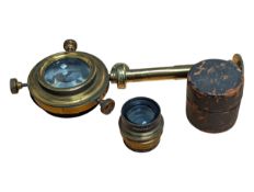 CARL ZEISS JEN 19TH CENTURY BRASS & GLASS CAMERA LENS