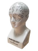 20TH CENTURY CERAMIC PHRENOLOGY HEAD BY L. N. FOWLER
