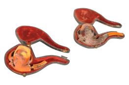 TWO 19TH CENTURY MEERSCHAUM PIPES