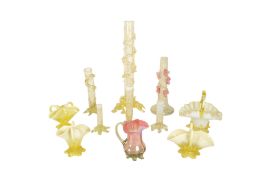 COLLECTION OF 19TH / 20TH CENTURY URANIUM VASELINE GLASS