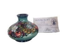 MOORCROFT - 1997 POTTERY CAROUSEL CENTENARY SQUAT VASE