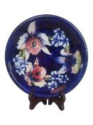 MOORCROFT - MID CENTURY VINTAGE IRIS ORCHID POTTERY PLATE