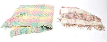 THREE 20TH CENTURY LARGE WELSH BLANKETS