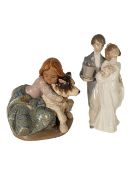 LLADRO - TWO LATE 20TH CENTURY PORCELAIN FIGURES