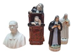 COLLECTION OF 19TH CENTURY STAFFORDSHIRE CLERICAL FIGURES