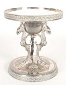 19TH CENTURY VICTORIAN SILVER PLATED CENTRE PIECE TAZZA