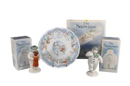 ROYAL DOULTON, THE SNOWMAN - THREE 20TH CENTURY CHINA FIGURINES