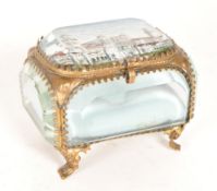 EARLY 20TH CENTURY GLASS LIDDED BOX