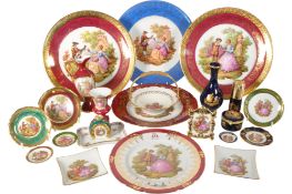 COLLECTION OF EARLY 20TH CENTURY LIMOGES PORCELAIN MINIATURE DECORATIVE PIECES