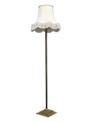 EARLY 20TH CENTURY FLOOR STANDING BRASS COLUMN LAMP