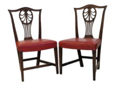 PAIR OF 19TH CENTURY MAHOGANY DINING CHAIRS