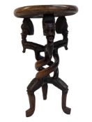 20TH CENTURY AFRICAN CARVED SIDE TABLE