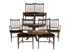 VICTORIAN STYLE COUNTRY PINE DINING TABLE W/ CHAIRS