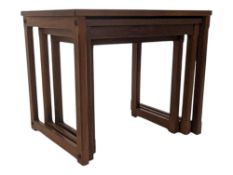 MID CENTURY TEAK NEST OF TABLES