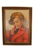 ATTRIBUTED TO ANTONIO VALLONE - EARLY 20TH CENTURY OIL ON BOARD