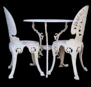 COALBROOKDALE STYLE - VINTAGE 20TH CENTURY PAINTED OUTDOOR DINING SET