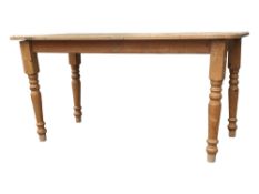 19TH CENTURY REVIVAL COUNTRY PINE DINING TABLE