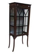 EDWARDIAN INLAID MAHOGANY DISPLAY CABINET
