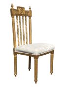 EARLY 20TH CENTURY LOUIS XVI STYLE GILT CHAIR