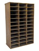 BRITISH MODERN DESIGN - MID CENTURY TEAK PIGEONHOLE CABINET