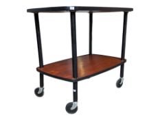MID CENTURY TEAK COCKTAIL TROLLEY