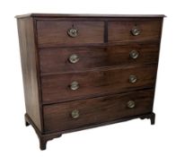 19TH CENTURY GEORGE III MAHOGANY CHEST OF DRAWERS