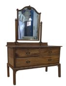 EDWARDIAN MAHOGANY DRESSING CHEST OF DRAWERS