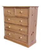 COUNTRY PINE LARGE CHEST OF DRAWERS