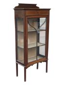 EDWARDIAN INLAID MAHOGANY CHINA DISPLAY CABINET