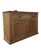 LARGE VICTORIAN 19TH CENTURY PINE SIDEBOARD BASE