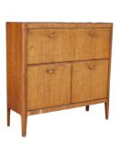 GREAVES & THOMAS - MID CENTURY WALNUT WRITING DESK / COMPACTUM
