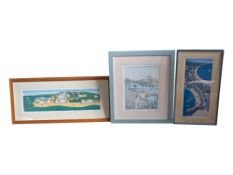THREE CONTEMPORARY CORNISH ART PRINTS