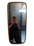 MID CENTURY TEAK ATOMIC STYLE WALL MIRROR