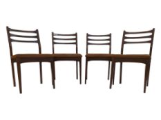 FOUR MID CENTURY G PLAN TEAK DINING CHAIRS