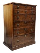 EDWARDIAN GEORGE III REVIVAL PEDESTAL CHEST OF DRAWERS