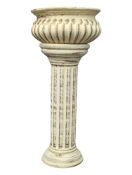 VINTAGE 20TH CENTURY CERAMIC OUTDOOR GARDEN URN