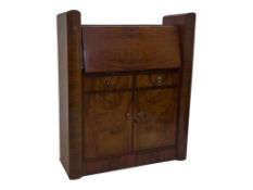 EARLY 20TH CENTURY ART DECO WALNUT CABINET