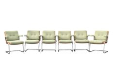 GORDON RUSSELL - GIROFLEX - SIX VINTAGE CANTILEVER OFFICE CHAIRS