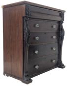 19TH CENTURY VICTORIAN MAHOGANY CHEST OF DRAWERS