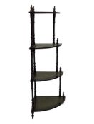 VICTORIAN REVIVAL MAHOGANY CORNER WHATNOT