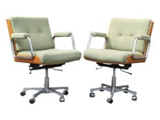 GORDON RUSSELL - GIROFLEX - PAIR OF VINTAGE SWIVEL DESK CHAIRS