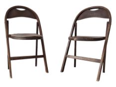 PAIR OF EARLY 20TH CENTURY FOLDING BISTRO CHAIRS